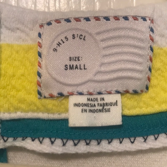 Anthropologie Striped Boxy Flutter Sleeve Shirt - Picture 4 of 4